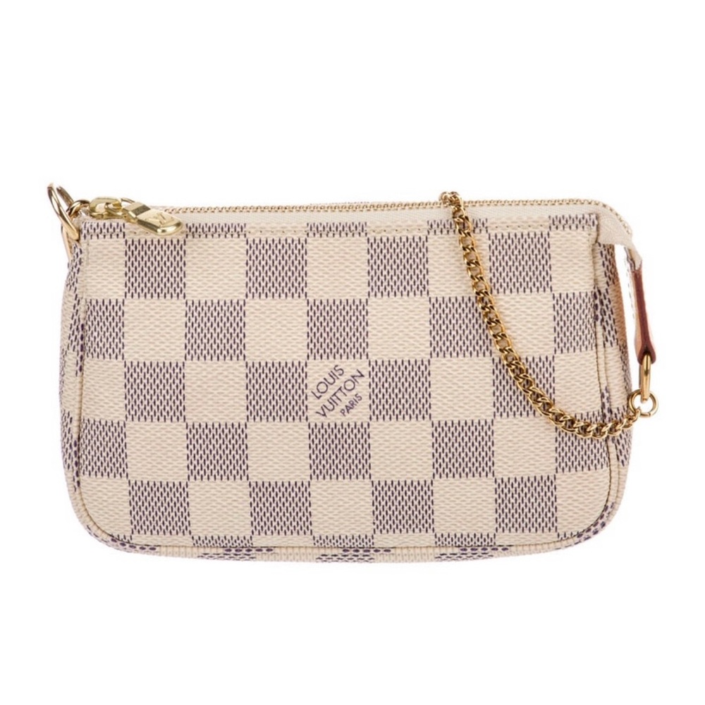 Authentic Louis Vuitton Mini Pochette Accessoires- Damier Azur